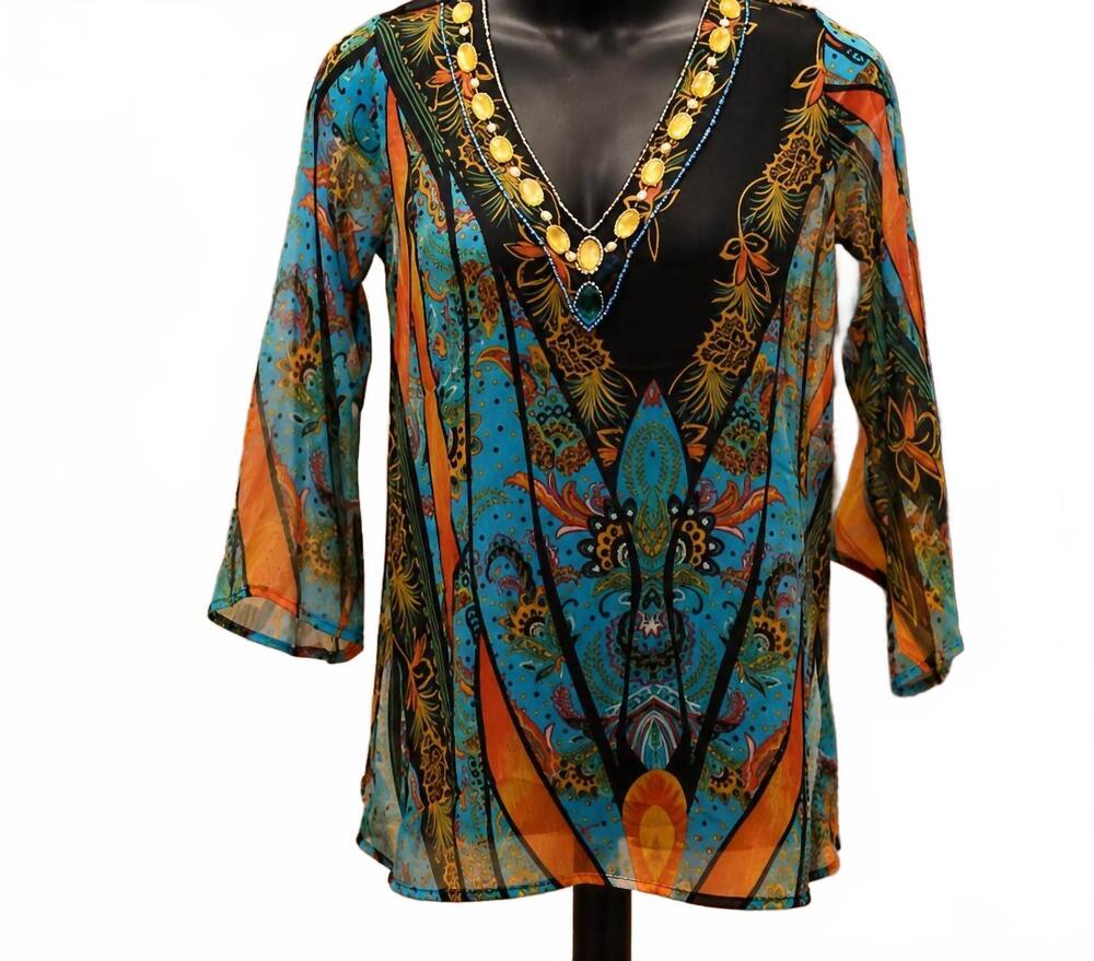 NEW NF women's vibe mesh top in brown multi